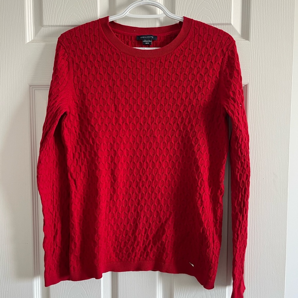 Tommy Hilfiger Red Crewneck Sweater